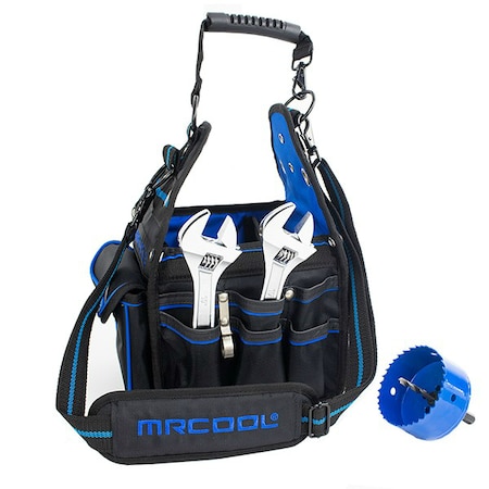 Mrcool 9" Heavy Duty 27 Pocket Tool Bag with Tools M-DIY-TK